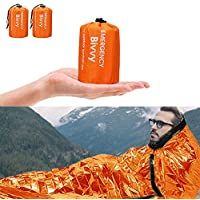 Los mejores  - Charminer Saco de Dormir de Emergencia- Saco de Emergencia Impermeable y Mantener Caliente Carpa Portátil para…